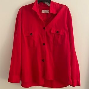 Mango Red Button Down XL
